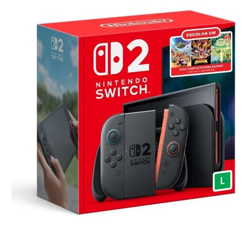Nintendo Switch 2 Bundle Escolha seu jogo Console 256GB Tela OLED 7.9” Wi-Fi 6 com Joy-Con